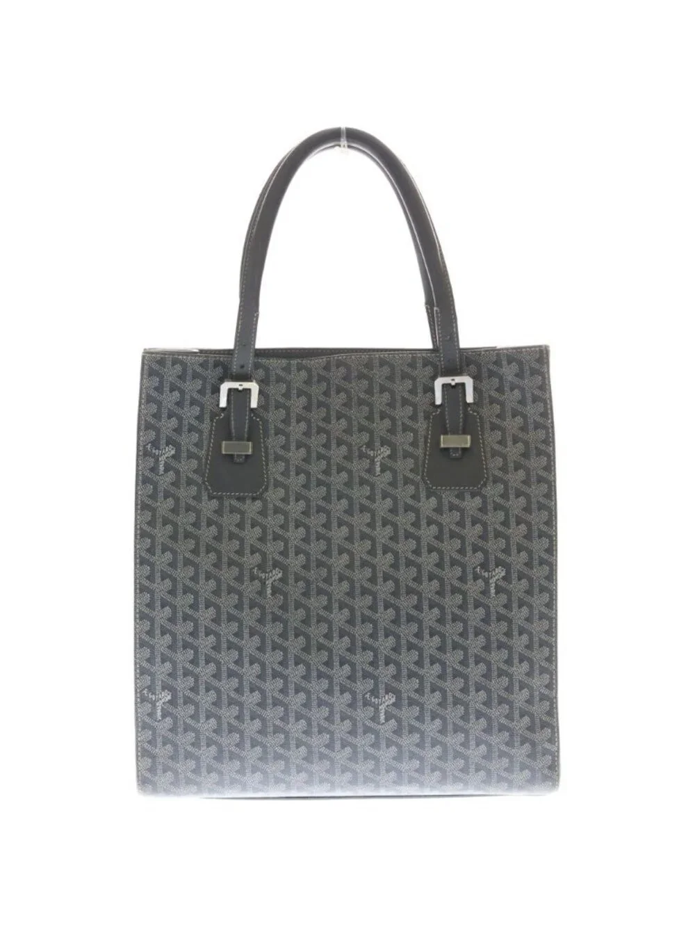 Goyard Como GM Di Canvas Hand Tote Gray